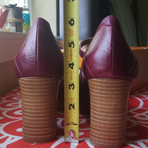 "Kit" ruby leather Maryjane stacked heels - new in box! - Picture 16 of 16